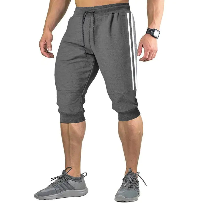 Casual Cropped Pants for Running and Jogging
