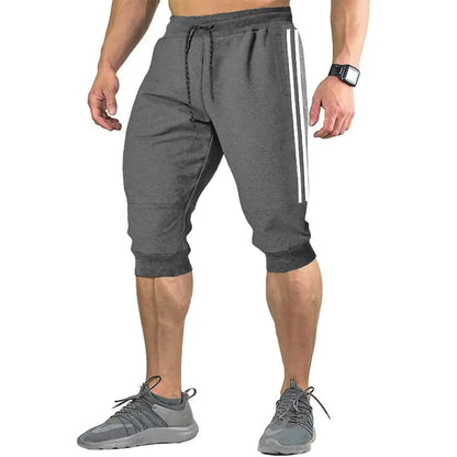 Casual Cropped Pants for Running and Jogging