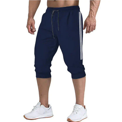 Casual Cropped Pants for Running and Jogging