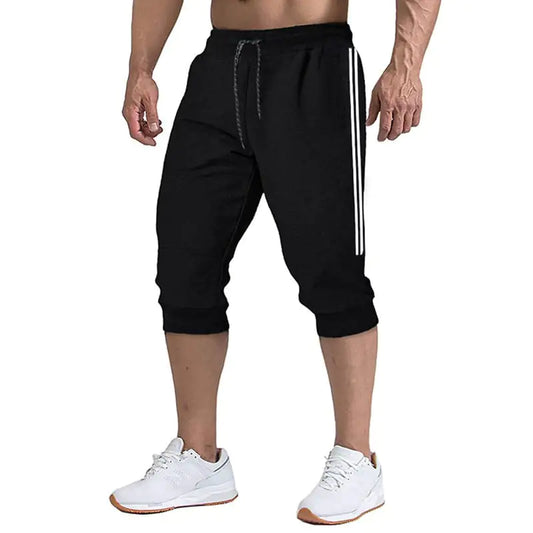Casual Cropped Pants for Running and Jogging