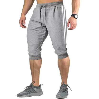 Casual Cropped Pants for Running and Jogging